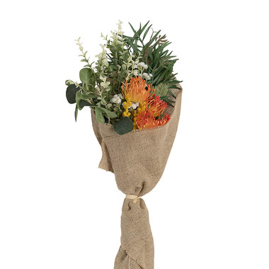 Gift AF - Artificial Flower Arrangements - Australian Mixed Native Flower Bouquet Orange (50cmH)