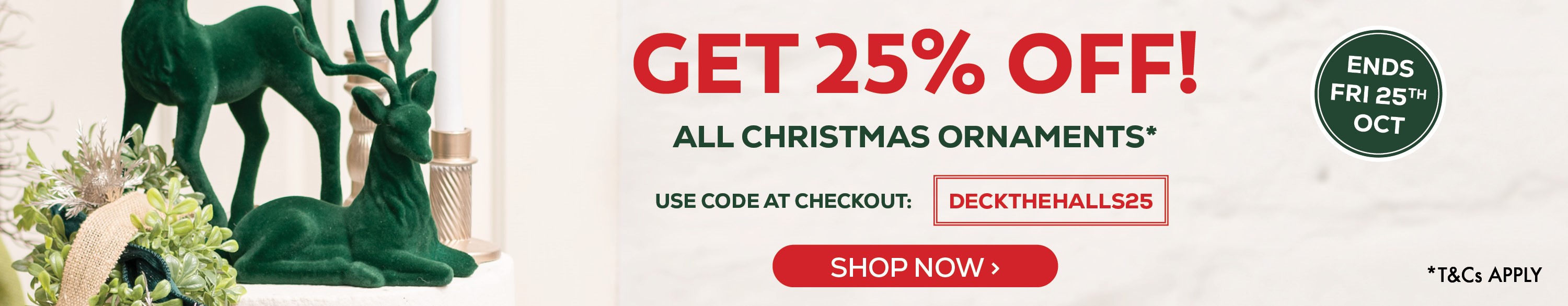 xmas ornament coupon web banner