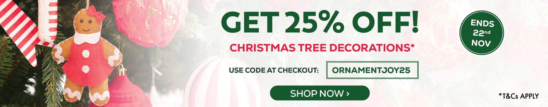 Xmas Tree Decor Coupon Banner