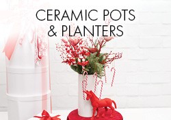 xmas ceramic pots florist