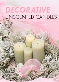 xmas unscented candles