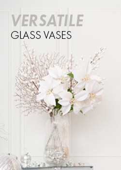 xmas glass vase