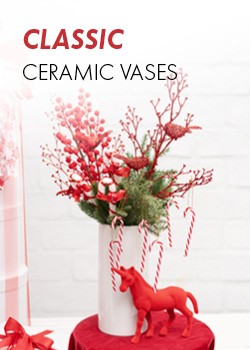 xmas ceramic vase