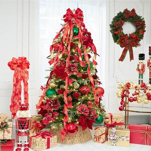 Our Festive Wishes Christmas Tree is a traditionally-coloured Christmas Tree with a noticeable point of difference. Featuring an oversized RIbbon Bow Tree Topper, this tree features cascades of twirling ribbon in the place or traditional tree tinsel or garlands. 

Get creative with our huge range of festive Ribbon Bows and match to your holiday decor style this Christmas 🎄 

If you would like to recreate this traditional Christmas tree, please follow our DIY Projects by searching KI.2353.

.
.
#kochandco #kochinspo #christmastrees #traditionalchristmastree #traditionalchristmasdecor