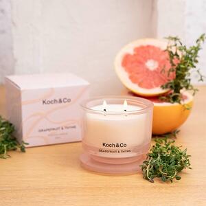Infused with a zesty aroma, this Mystical Scented Soy Candle with Grapefruit & Thyme fragrance has been carefully formulated for enhanced fragrance performance. 

Perfect for gifting or setting a soothing ambiance, this natural soy wax, double-wick candle offers a delicately aromatic and pretty addition to any space.

Beautifully packaged in a modern, velvet-flocked box that is completely recyclable and plastic-free, this premium candle has been poured into a tinted blush pink glass vessel.

Product Details

Candle Size: 9x7cmH
Wax Weight: 200g
Wax Type: Soy wax
Burn Time: Up to 40h
Packaging: YES
Box Size: 10x10x8cmH
Sustainably & ethically sourced
Vegan-friendly & cruelty-free
Free from harmful chemicals

ITEM: 510800923
.
.
#kochandco #kochinspo #kochcandles #homedecor #soycandles