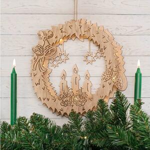 Our LED Wooden Candle Wreath in Natural Beige embraces the harmony of design and illumination while embracing the cozy essence of candlelight. Made of lasercut natural wood, while it oozes rustic charm, this wreath is crafted with precision. 

Perfect for building holiday ambiance in the home, the integrated LED lights of this wreath infuse a subtle radiance, with warm yellow light. 

This wreath measures 42cm in diameter, with an inner diameter of approximately 33cm and a depth of 2.8cm. 

This product is sold individually and takes 2x AAA batteries, which are not included.

SKU: 33009995BE

.
.
#kochandco #kochinspo #christmaswreaths #christmasdecor #wreathdecor