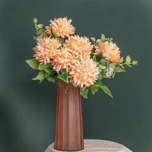 New New New are these Soft Peach Chrysanthemum Bouquet arrangement that exudes a soft elegance perfect for brightening up your home, celebrating special occasions, or gifting to a loved one. 

These curly-petalled chrysanthemums, complemented by eucalyptus foliage, create a charming and harmonious display.

This arrangement features seven large flower heads, each 11cm in diameter. 

Standing 48cm tall. This product is sold individually.

ITEM: 477653PE
.
.
#kochandco #kochinspo #Chrysanthemum #homedecor