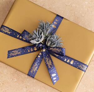 Our Satin Single Face Ribbon in Navy Blue has a Merry Christmas and Tree print in gold foil. This ribbon will be perfect for all your medium and large gift giving this Christmas.

Use this ribbon to create stunning bows, to add finishing touches to your bouquets, wrapped gifts, to hang ornaments from the tree, or for crafts for the festive season.

Sold individually, this ribbon measures 25mm wide and 20m in length.

SKU: 2119016NV

.
.
#kochandco #kochinspo #christmasribbon #satinribbon #bluechristmasribbon