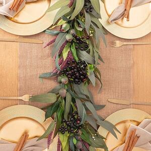 Embrace natural elegance with our Eucalyptus Seeded Willow Leaf Garland in Green. 

This beautifully crafted garland combines the graceful weeping habit of willow leaves with the cool colouring of eucalyptus foliage.

This garland features multi-tonal green foliage, with small white buds interspersed throughout, adding a delicate touch of contrast. 

Many of the leaves are detailed with a vein print, enhancing the garland’s natural look and texture. 

The weeping habit lends an organic and flowing appearance, perfect for draping along mantels, staircases, or as a table centrepiece.

Clusters of foliage are securely anchored with a wire base stem, providing stability while allowing flexibility in shaping and arranging the garland to suit your decorative needs.

This garland measures 150cm long and is sold individually.

ITEM: 478147GR
.
.
#kochandco #kochinspo #garland #tablescape