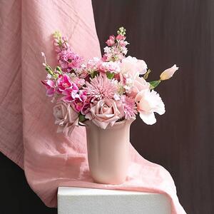 This pretty Ceramic Bouquet Vase in Matte Pink features a classic matte finish and distinctly curved shape. 

It’s double glazed for premium quality and waterproofing.

It’s ideal for fresh or artificial flowers, providing a clean and elegant look for home or event decoration.

Measuring 15.5cm in diameter and 18cm in height, this pot is sold individually.
.
.
#kochandco #kochinspo #ceramicvase #glazedvase #homedecorideas