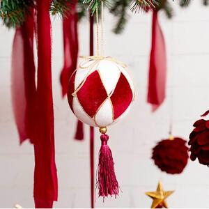 Elevate your holiday decor with our exquisite Diamond Pattern Bauble with Tassel in Burgundy. A white flocked bauble with a pattern of burgundy diamond shapes, this velvety, gold-trimmed bauble has a luxurious feel. Thanks to the tassel at the base, this bauble has a graceful, elongated silhouette. 

Available in a pack of two, each bauble measures 10cm in diameter, while a delicate gold tassel at the bottom extends the total length to 20cm.

SKU: 33001034BU
.
.
.
.
#kochandco #kochinspo #christmasdecor #xmasdecorations #xmasbaubles #christmasbaubles #christmastreedecorations