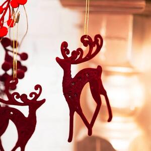 Add a touch of festive elegance to your holiday decor with our Hanging Flocked Reindeer in Burgundy. Featuring a flocked texture, this ornament showcases this elegant fabric with a distinct silhouette. 

Perfect for adding a touch of sophisticated whimsy to your Christmas tree or holiday displays, these reindeer ornaments create a delightful and stylish seasonal accent. 

Available in packs of three, each reindeer measures 6cm wide and 13cm tall.

SKU: 33001046BU
.
.
.
.
.
.
#kochandco #kochinspo #christmasdecor #christmasdecorating #christmastreedecor #christmastreedecorations #hangingreindeer