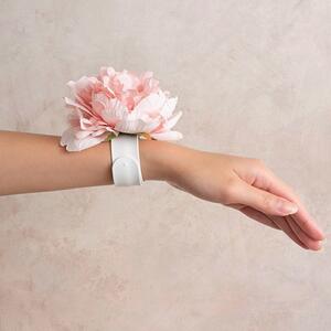 This White Corsage Wrist Bracelet employs the same mechanism as a Slap Bracelet. The corsage slap bracelet fits the wrist with a simple slap motion. With this motion, the wristlet fits snugly, without constricting the wrist, nor sliding off. 

Pair this product with our bracelet buckle (SKU: 591020CL) for a user-friendly attachment that slips through the wristlet and lets you easily wire or glue flowers for quick corsage assembly.

This product is available in a pack of two. One size fits all. Size of wrist 16cm and stretches up to 24cm

SKU: 5910141WH

.
.
#kochandco #kochinspo #corsage #corsagebracelet #wristcorsage