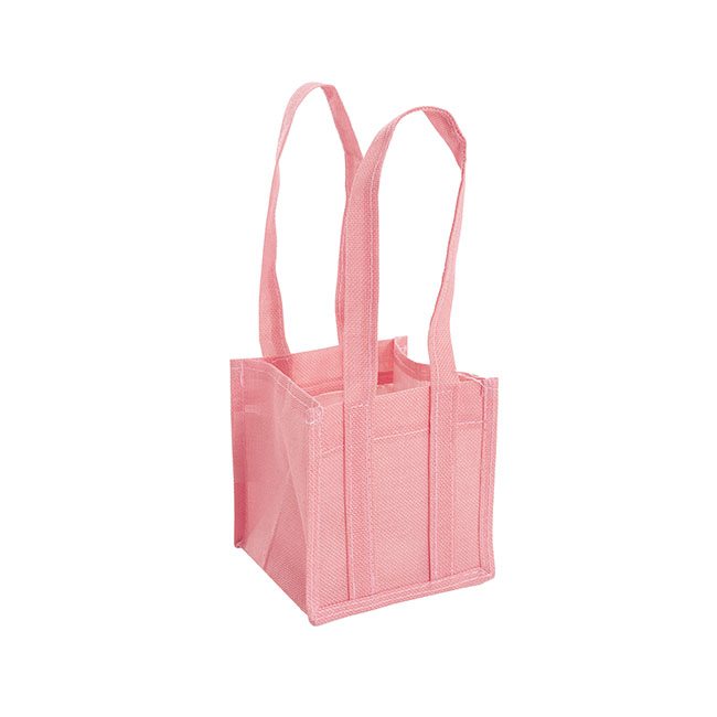 Poly Flax Posy Bag Plastic Liner Light Pink (15x15x14cmH)