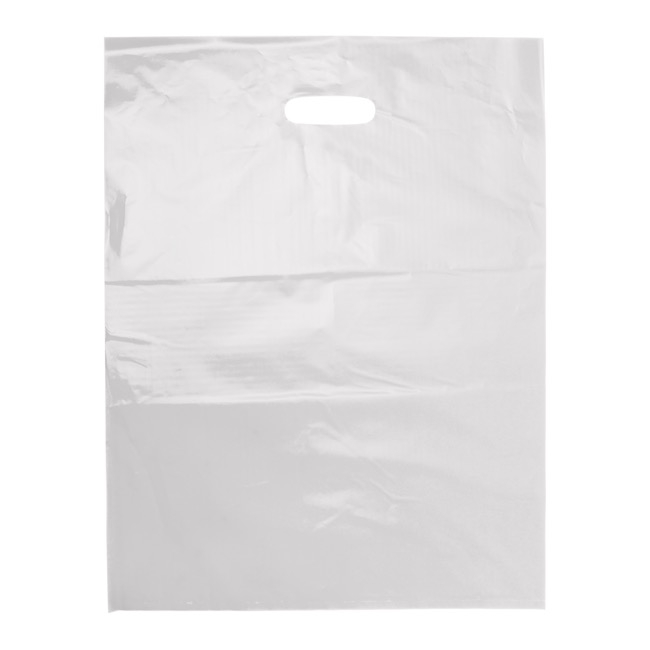 Plastic Bag Economy Checkout Bag White (415x530mmH) Pack 25