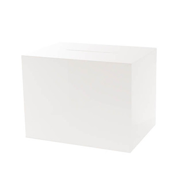 Gift Wedding - Wedding Wishing Wells - Wishing Well Acrylic Rectangle Box White (40x30x30cmH)