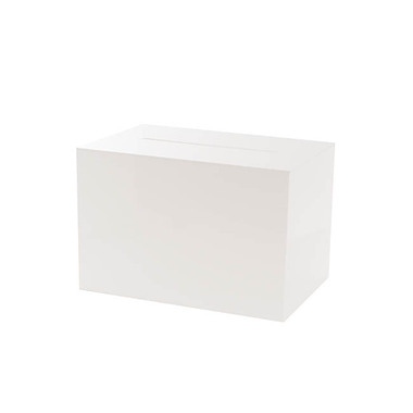 Gift Wedding - Wedding Wishing Wells - Wishing Well Acrylic Rectangle Box White (30x20x20cmH)