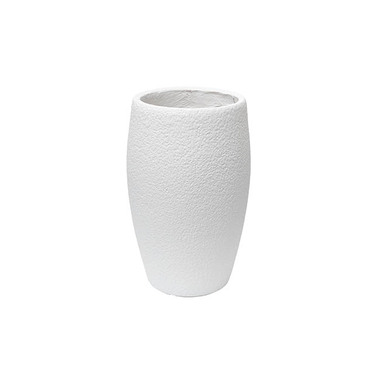 Gift U&P - Fibreglass Urns - Fibreglass Round Planter Pot Matte White (26x42cmH)