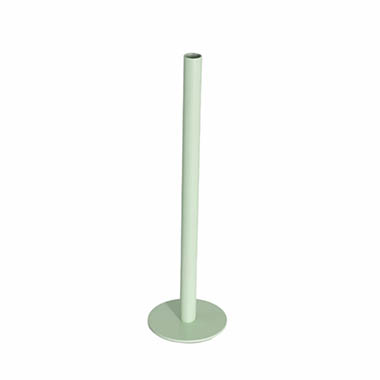 C Tinware - Metal Vase - Single Metal Tube Vase Sage Green (8cmDx28cmH)