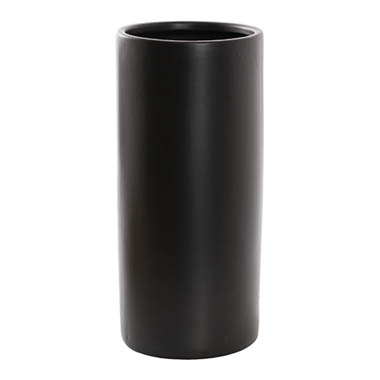 Ceramic Pots - Bondi Ceramics - Ceramic Vase - Ceramic Bondi Cylinder Vase Matte Black (18Dx40cmH)