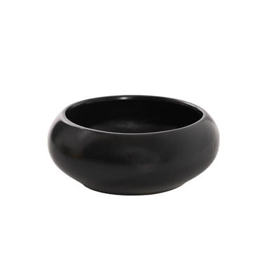 Ceramics Pots - Pots for Plant - Ceramic Modern Bowl Medium Matte Black (21.8Dx8.5cmH)