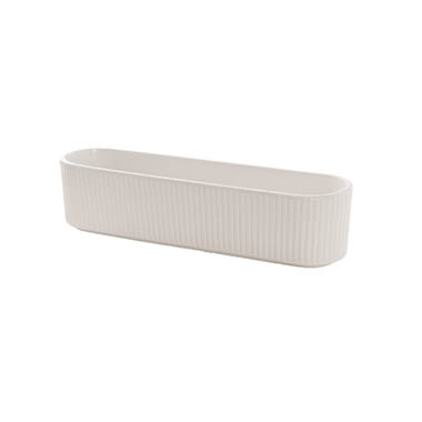 Ceramics Pots - Pots for Plant - Ceramic Trough Large Matte White (30.8x7.7Dx7.3cmH)