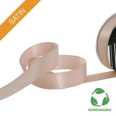 Biodegradable Ribbon - Ribbon Bio-Poly Blend Deluxe Satin Rose Gold (25mmx25m)