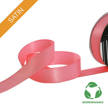 Biodegradable Ribbon - Ribbon Bio-Poly Blend Deluxe Satin Watermelon (25mmx25m)