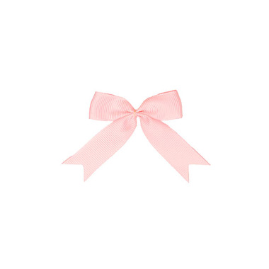Pre-Made Ribbon Bows - Pre-Made Ribbon Bow Grosgrain Baby Pink Pack 24 (15mmx5cm)