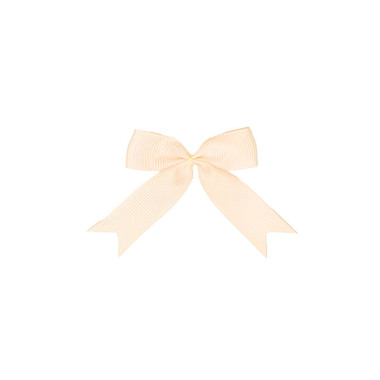 Pre-Made Ribbon Bows - Pre-Made Ribbon Bow Grosgrain Ivory Pack 24 (15mmx5cm)