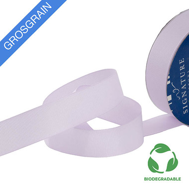 Biodegradable Ribbon - Ribbon Bio-Poly Blend Grosgrain Lavender Orchid (25mmx25m)