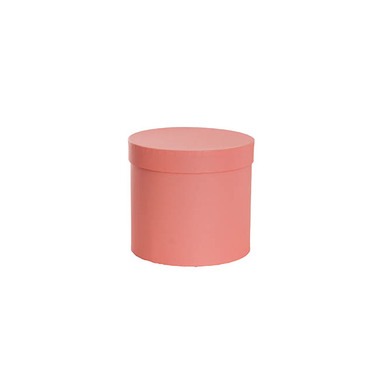 Pack GBox - Hat Boxes - Flower Gift Hat Box Round Deep Coral (15cmWx13.5cmH)