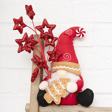 Christmas Ornaments - Christmas Gnome Plush Doll Red (11x17x30cmH)