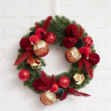 Gift Seasonal - Christmas Wreath - Real Touch Traditional Pine Wreath Green (45cmD)