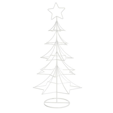 Gift Seasonal - Tabletop Christmas Trees - Metal Star Table Top Tree White (30x60cmH)