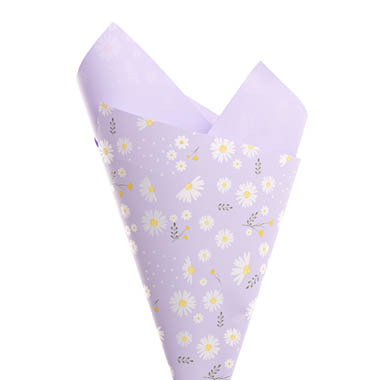 Wrap C 020 - Regal Pearl Wrap Pattern - Cello Regal Pro 65mic Daisy Daze Periwinkle Pk100 (50x70cm)