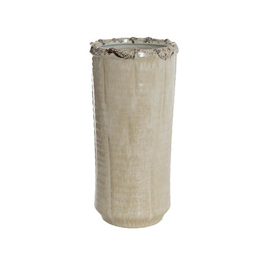 Ceramics Pots - Pots for Plant - Ceramic Melrose Beige Vase (12.5Dx26cmH)