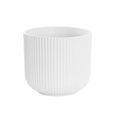 Ceramic Pots - Bondi Ceramics - Trend Ceramic Pots - Ceramic Cyprus Vase Matte White (22.5DX20cmH)