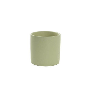 Satin Matte Collection - Ceramic Cylinder Pot Satin Matte Sage (8x8cmH)