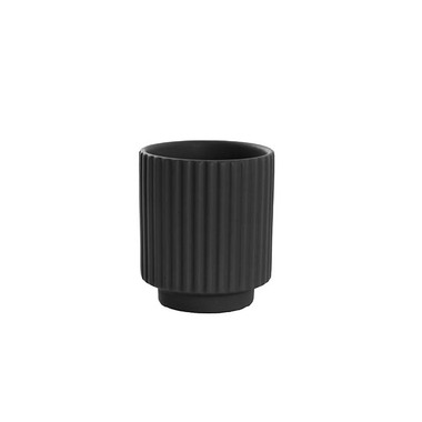 Ceramic Pots - Bondi Ceramics - Trend Ceramic Pots - Ceramic Mykonos Muse Vase Matte Black (8x8x9cmH)