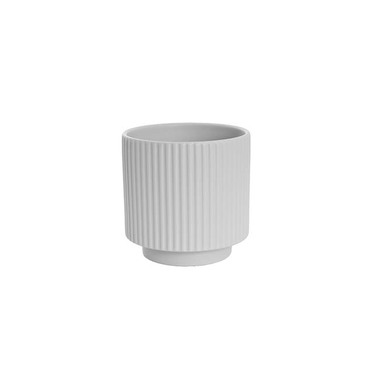 Ceramic Pots - Bondi Ceramics - Trend Ceramic Pots - Ceramic Mykonos Muse Vase Matte White (11.5x11.5cmH)