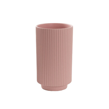 Ceramic Pots - Bondi Ceramics - Trend Ceramic Pots - Ceramic Mykonos Muse Vase Matte Blush Pink (14x14x24cmH)