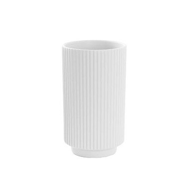 Ceramic Pots - Bondi Ceramics - Trend Ceramic Pots - Ceramic Mykonos Muse Vase Matte White (14x14x24cmH)