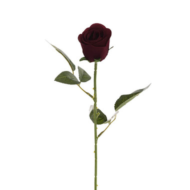 Gift AF - Artificial Roses - Velvet Rose Bud Stem Burgundy (54cmH)