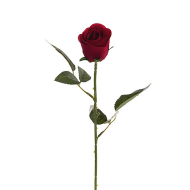 Gift AF - Artificial Roses - Velvet Rose Bud Stem Dark Red (54cmH)