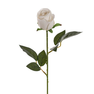 Gift AF - Artificial Roses - Velvet Rose Bud Stem White (54cmH)