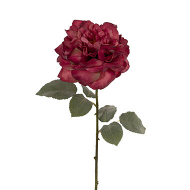 Gift AF - Artificial Roses - Rose Gruss An Aachen Stem Wine (68cmH)