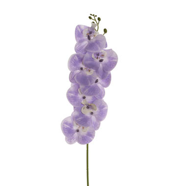 Artificial Orchids - Real Touch Phalaenopsis Orchid Stem x7 Violet (85cmH)