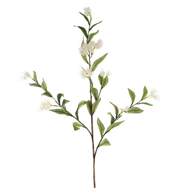 Real Touch Australian Native Flowers - Real Touch Eucalyptus Ficifolia Gum Spray White (110cmH)