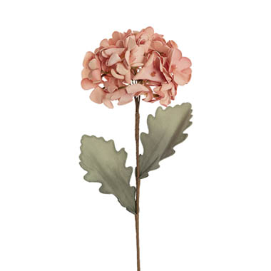 Gift AF - Artificial Hydrangeas - Hydrangea Kate Large Stem Coral Pink (70cmH)